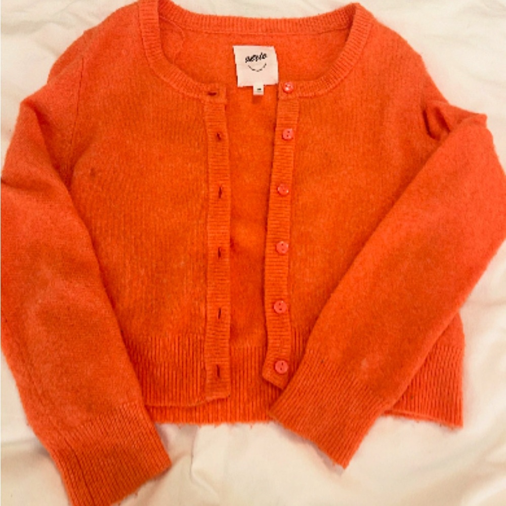 Women's Orange Cardigan